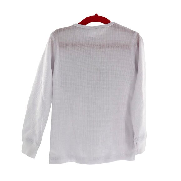 Jack & Nicole Thermal Tee Unisex 4 White Cute Casual Playful Playdate Lounge NWT - Picture 3 of 7